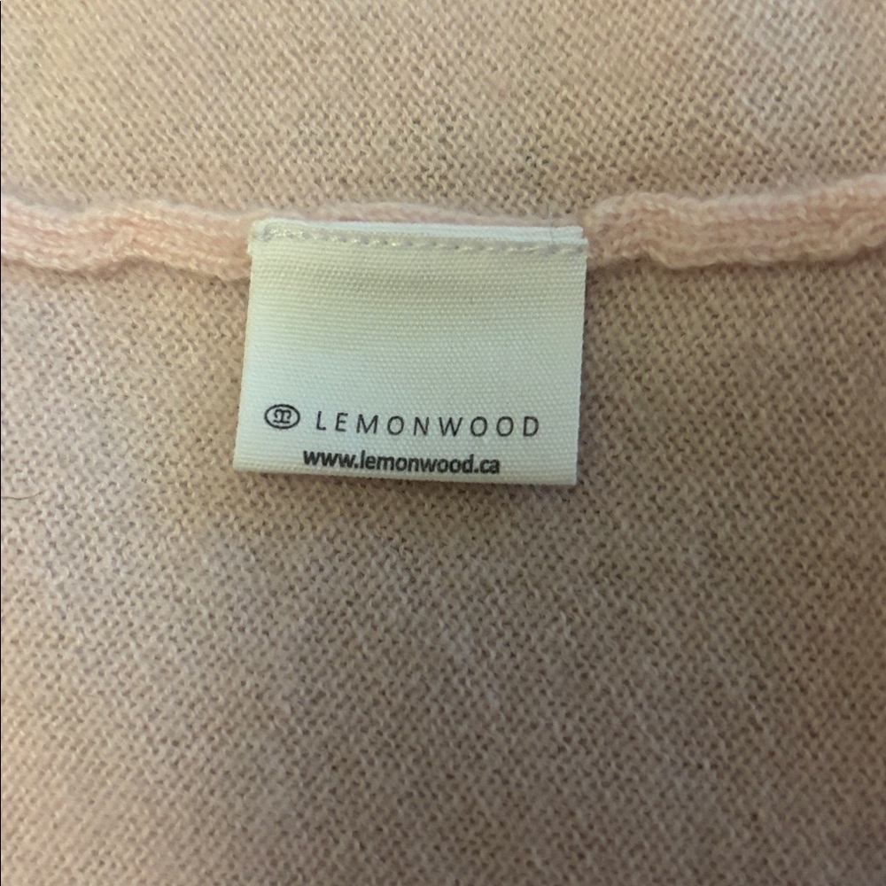 LEMONWOOD 100% Cashmere Rolled Collar Cardigan, Powder Pink. - Picture 7 of 10